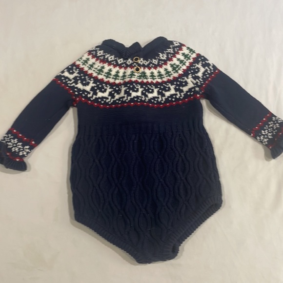 Tahari Baby Sweater Reindeer Design Onsie - Picture 4 of 4